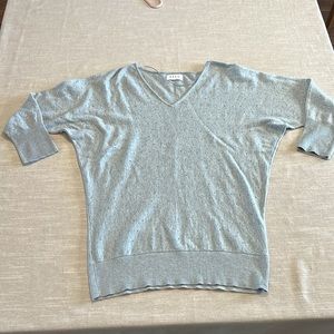 Elle heather gray 3/4 length v-neck sweater. Has little diamonds on front Size M